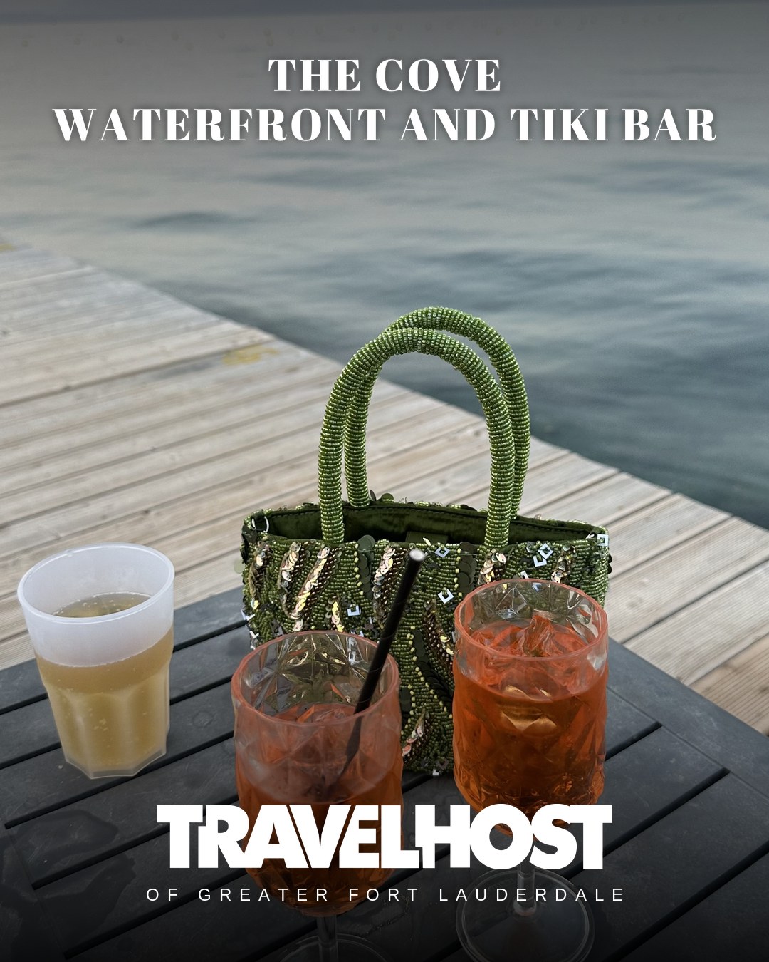 TravelHost feature post: The Cove Waterfront and Tiki Bar, drinks on the dock
